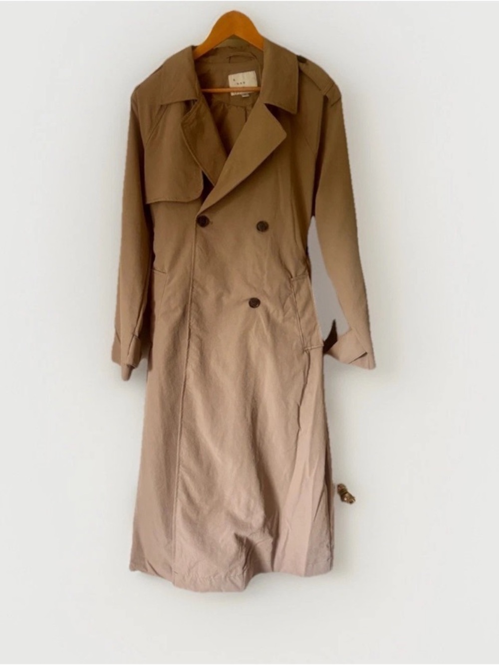 a new day Long Trench Coat Tan - Picture 2 of 3